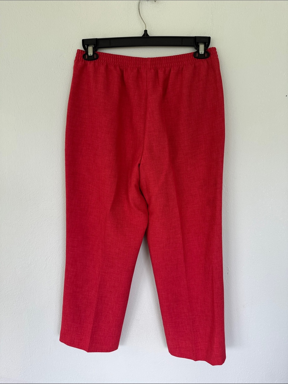 Alfred Dunner Petite brick red straight leg elastic waist casual trousers size 8 - Picture 6 of 10